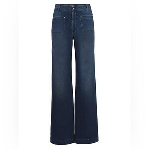 NWT DL1961 Hepburn Wide Leg Jean with Pockets in Blue Tide
